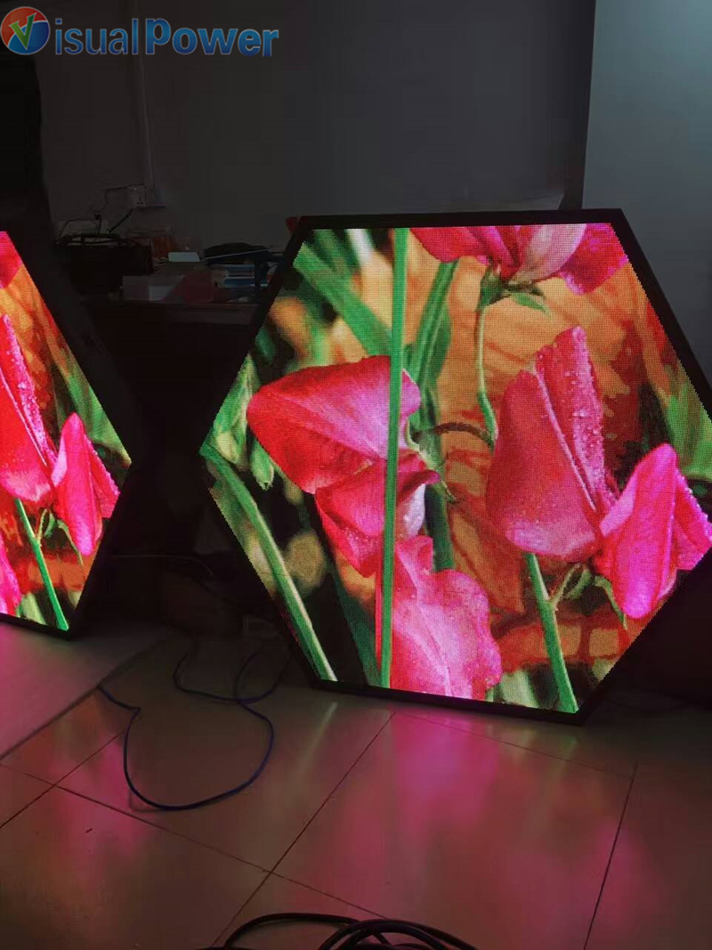 Visualpower hexagon shape led display